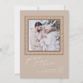 ブラウンタンクリスマスカードホリデーフォトイメージ カード (正面)