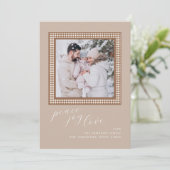 ブラウンタンクリスマスカードホリデーフォトイメージ カード (スタンド正面)