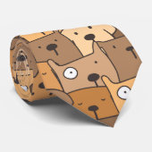ブラウンタンドッグ恋人レトロタイ ネクタイ (ロール)