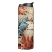 ブラウンタンブルー秋紅葉 タンブラー (回転左)