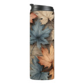 ブラウンタンブルー秋紅葉 タンブラー (回転右)