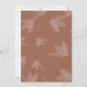 ブラウンタンラストパンパスグラスボホ結婚ズ 招待状 (裏面)