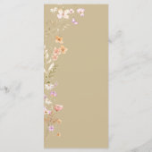 ブラウンタン花結婚のイベントメニューテーブルデコール メニュー (裏面)