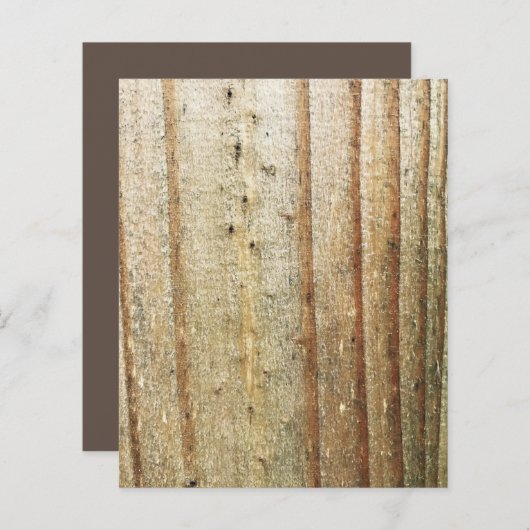 ブラウンタン金ゴールドグルービーウッドプランクスクラップブック紙 (正面/裏面)