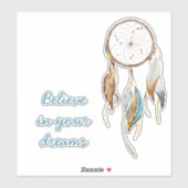 ブラウンターコイズドリームキャッチャー シール (シート)