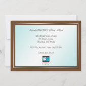 ブラウンターコイズバタフライバースデーパーティー招待状 招待状 (裏面)