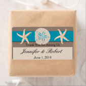 ブラウンターコイズバ結婚ンドのウォーターボトルラベル ラベル (インサイチュ)