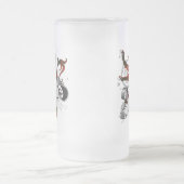 ブラウンタータンチェックライオン フロストグラスビールジョッキ (中央)