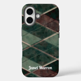 ブラウンダイヤモンドとグリーンダイヤモンドiPhone / iPadケース iPhone 16ケース