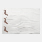 ブラウンダシュンズオンベージュストライプズ キッチンタオル (横)