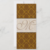 ブラウンダマスクウェディング招待状 招待状 (裏面)