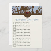 ブラウンダマスコワインのテイスティングメニュー メニュー (正面/裏面)