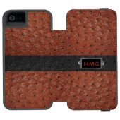 ブラウンダリッヒレザールックiPhone 5Sウォレットケース Incipio iPhoneウォレットケース (フォリオオープン)