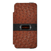 ブラウンダリッヒレザールックiPhone 5Sウォレットケース Incipio iPhoneウォレットケース (フォリオ 正面)