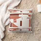 ブラウンダークサンゴMCM南西ルック抽象芸術 クッション (ブランケット)