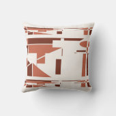 ブラウンダークサンゴMCM南西ルック抽象芸術 クッション (裏面)