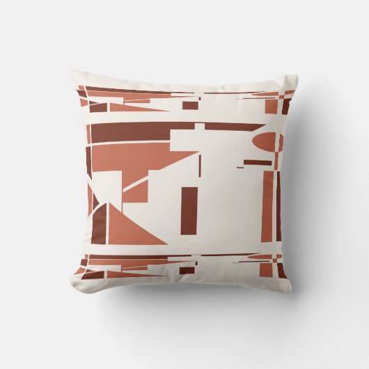 ブラウンダークサンゴMCM南西ルック抽象芸術 クッション (正面)