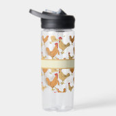 ブラウンチキンデザインパーソナライズされたウォーターボトル ウォーターボトル (右面)