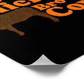 ブラウンチキンブラウン牛のレトロミュージックバウ鶏わあ ポスター (角)