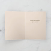 ブラウンチキンブラウン牛の記念日グリーティングカード カード (内部)