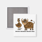 ブラウンチキンブラウン牛 – マグネット (正面/裏面)