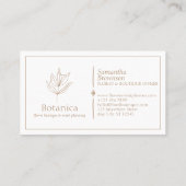 ブラウンチックミニマリストリーフシダフローラ 名刺 (裏面)