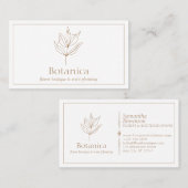 ブラウンチックミニマリストリーフシダフローラ 名刺 (正面/裏面)