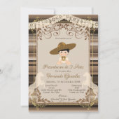 ブラウンチャロメキシカンタレスアノスボーイ招待状 招待状 (正面)