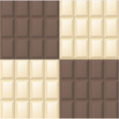 ブラウンチョコレートとホワイトチョコレート シール (正面)