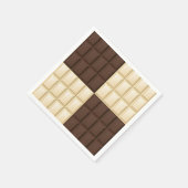 ブラウンチョコレートとホワイトチョコレート スタンダードカクテルナプキン (角)