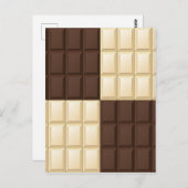 ブラウンチョコレートとホワイトチョコレート ポストカード (正面/裏面)