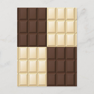 ブラウンチョコレートとホワイトチョコレート ポストカード