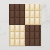 ブラウンチョコレートとホワイトチョコレート ポストカード (正面)