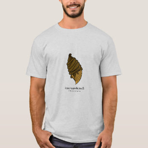 ブラウンチョコレートアイスクリームコーンicececreamlicouS Tシャツ
