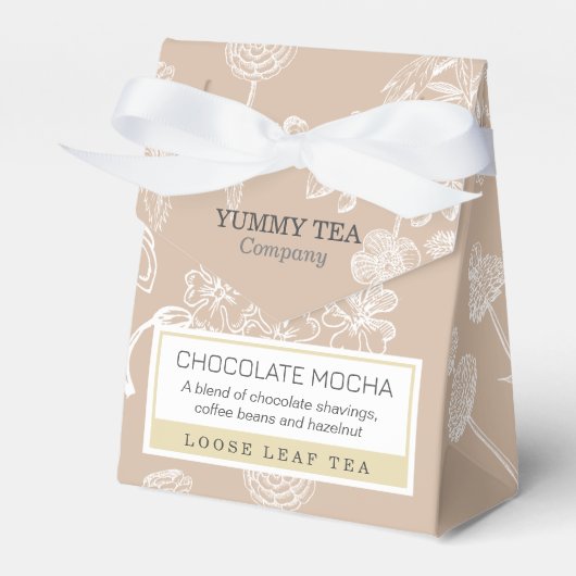 ブラウンチョコレート – ルーズリーフティー包装箱 フェイバーボックス (正面サイド)