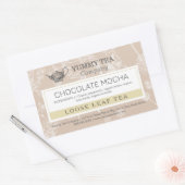 ブラウンチョコレート – Loose Leaf Tea Labelシール 長方形シール (封筒)