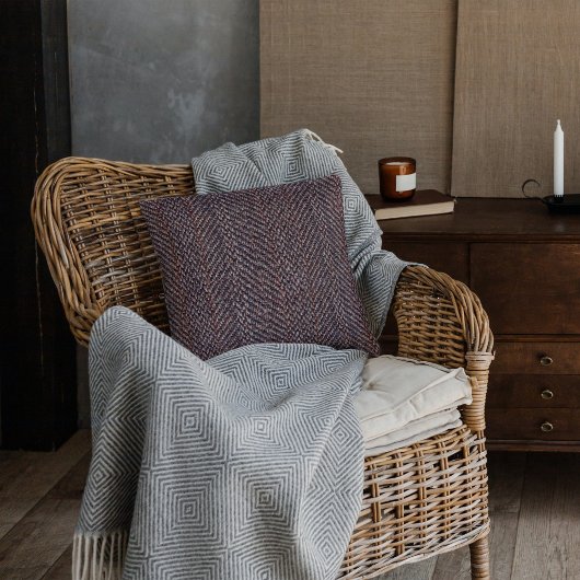 ブラウンツイードとブルーツイードのイメージ装飾用クッション クッション