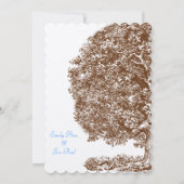 ブラウンツリーアクアブルーフォレスト結婚式招待状 招待状 (裏面)