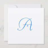 ブラウンツリーアクアブルーフォント結婚式日付を保存 招待状 (裏面)