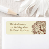 ブラウンツリー差出人住所 ラベル (インサイチュ)