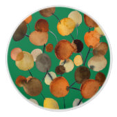 ブラウンツリー自然抽象芸術アートデザイン セラミックノブ (正面)