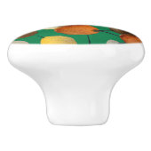 ブラウンツリー自然抽象芸術アートデザイン セラミックノブ (側面)