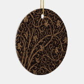 ブラウンツールドレザーアールヌーボーフローラ セラミックオーナメント (右)