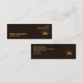 ブラウンティンバーグレインミニマリストTAXY運転手 スキニー名刺 (正面/裏面)