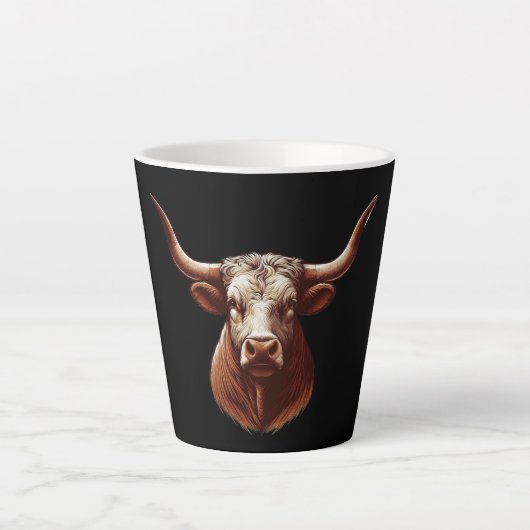 ブラウンテキサス州ロングホーン カフェラテマグ (正面)