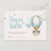 ブラウンテディベアエアバルーンボーイおむつラッフル エンクロージャーカード (正面)