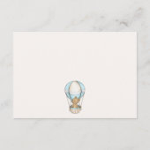 ブラウンテディベアエアバルーンボーイおむつラッフル エンクロージャーカード (裏面)