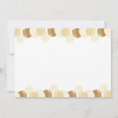 ブラウンテディベア招待状テディベビーシャワー サンキューカード (裏面)