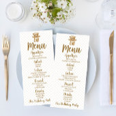 ブラウンテディベア水玉模様バースデーパーティードフード メニュー