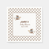 ブラウンテディベア男の子だ！シャワーナプキン スタンダードカクテルナプキン (正面)